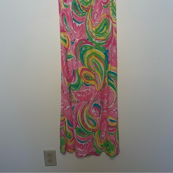 Lilly Pulitzer Marlisa Strapless Maxi Dress All Nighter Pink and Green Size XS - Picture 4 of 6
